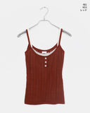 Tsui Punching Button Lace Layered Sleeveless