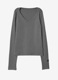 [ EEUN MADE ] V neck slim longsleeved