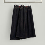 Back Pocket Point Maxi Wide Fit Raw Denim Pants