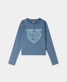 (W) DOODLE HEART LONG SLEEVE