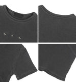 End Rivet Pigment Crop Tee