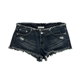 Micro Damage Denim Shorts