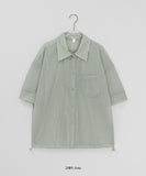 [Unisex] Ruggen Seersucker Nylon String Short Sleeve Shirt