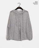 Tskin See-through Linen Hooded Cardigan