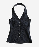 Pinstriped Halter Shirt