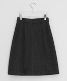 Tundro pintuck wool midi skirt