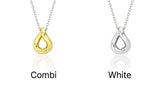 Etreve Silver Note Wave Necklace