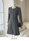 Cloned Tweed A-Line Jacket One Piece