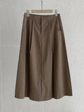 [Two Piece Set] Ramel Blouson Zip-Up Jumper Pintuck Banding Long Skirt