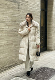 Ziel Fox Fur Collar String Duck Down Long Padding