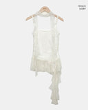 Novella Lace Frill Sleeveless