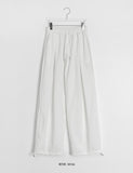 [unisex] Kelter Linen Pintuck Banding Wide Pants