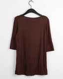Pamil Vintage V-Neck Button Pleated Half-Length Short-Sleeved T-Shirt