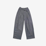 Moan Wool Diagonal Pin Tuck Pants