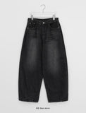 Begilli Washing Brushed Denim Wide Pants