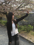 Tansy Summer Round Neck Long Sleeve Cardigan