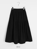 Toriku banding frill corduroy long skirt