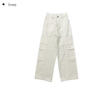 Clun Cut Wide String Cargo Pants
