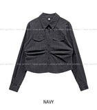 Huz Pintuck Standard Check Shirt