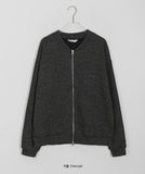 [unisex] Hepburn two-way ribbed knit zip-up