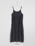 Ume Check Tiered Long Sleeveless Bustier One Piece (Adjustable Straps)