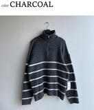 Overfit half zip-up knit