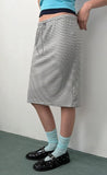 STRIPE STRING MIDI SKIRT