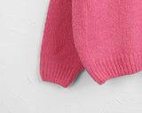 Tamtam cozy vivid round loose fit long sleeve knit