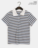 Nama Stripe PK Collar Short Sleeve T-Shirt