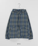 Bellito Check Cotton Over Hood Zip-Up