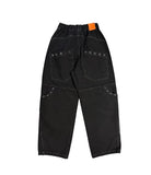 Grunge Eyelet Wide Denim Pants