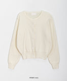 Linen round knit cardigan