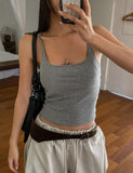[U-BASIC] Comi Ribbed Y Sleeveless (+with cup)