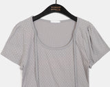 Hael Dot Puff Strap Short Sleeve T-Shirt