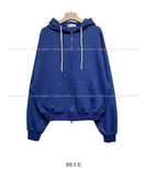 Metty Semi Crop Hooded Zip Up