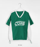 Chumin Sporty Color Matching Nylon Over Short Sleeve Tee