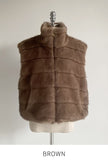 Teco High Neck Eco Fur Mink Vest