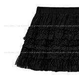 Bohemian lace frill tiered skirt