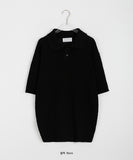 [unisex] Panky Summer Boucle Collar Short Sleeve Knit