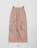 [unisex] Domo nylon string banding parachute cargo pants