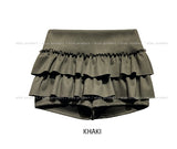 Tammy Suede Tiered Skirt Pants