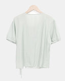 Lamon Wrap Short Sleeve Blouse