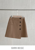 Albina Wool Button Mini Skirt