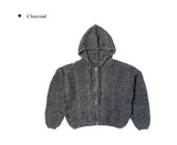 Anul Cable Hood Knit Zip-Up