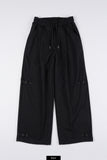 Sheer button volume fit sweatpants