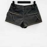 Cop Washed Leather Shorts