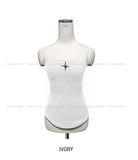 serrati brooch knit top