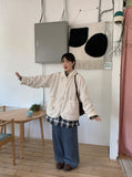 [unisex] Makodo Check Brushed Over Shirt