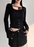 Necklace button corset t