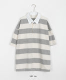 [unisex] Suki Stripe Collar Over Short Sleeve Tee